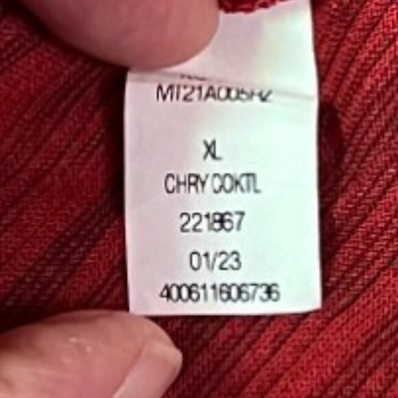 Men's Red TEK Gear Dry Tek Polyester Sleeveless Jersey, Size XL - Picture 6 of 7